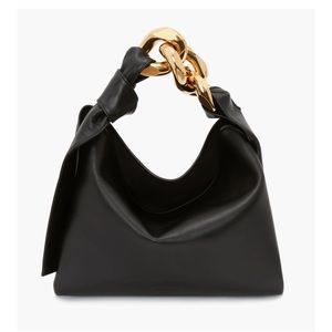 JW ANDERSON BLACK BAG WITH GOLD CHAIN